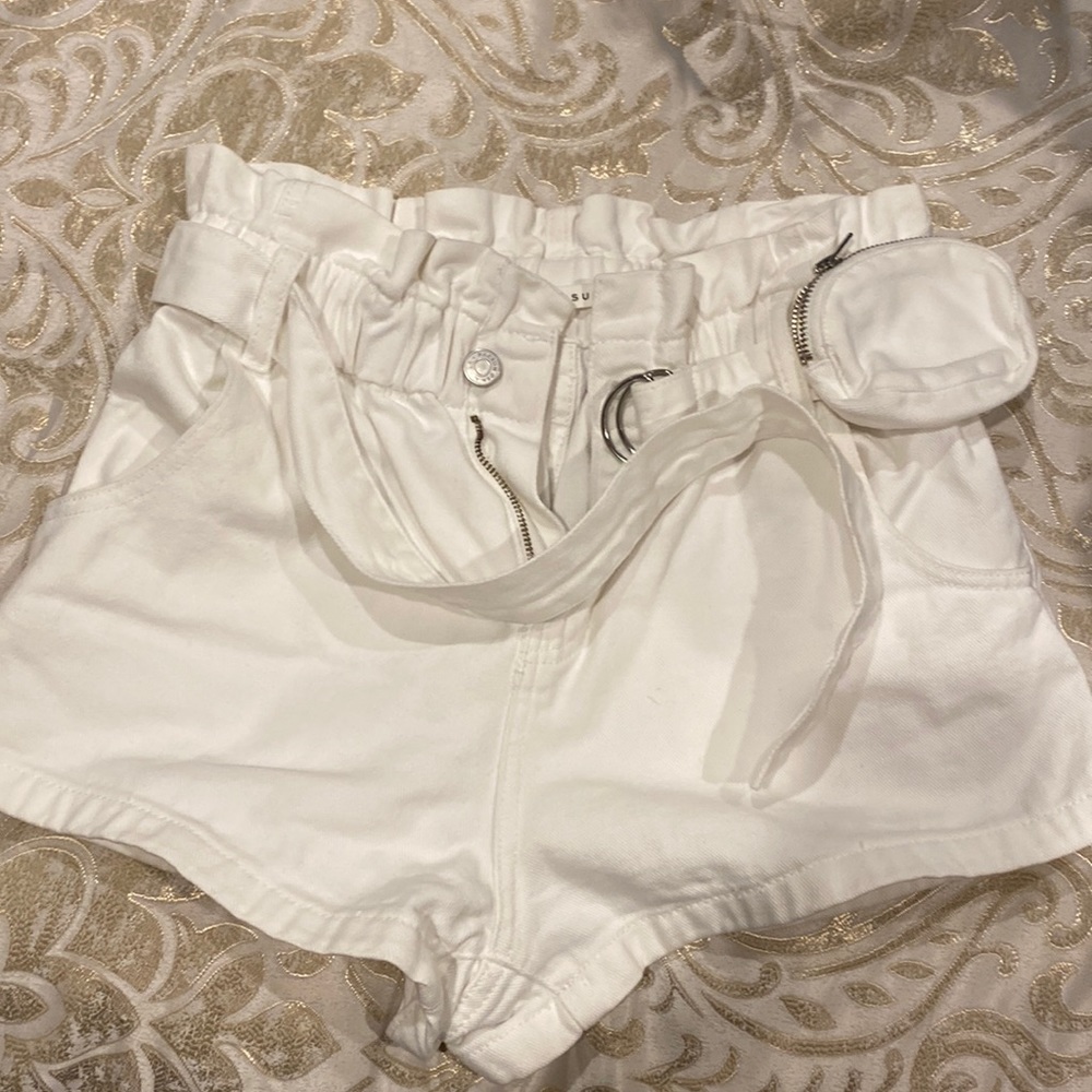 pac sun paper bag mom shorts white medium